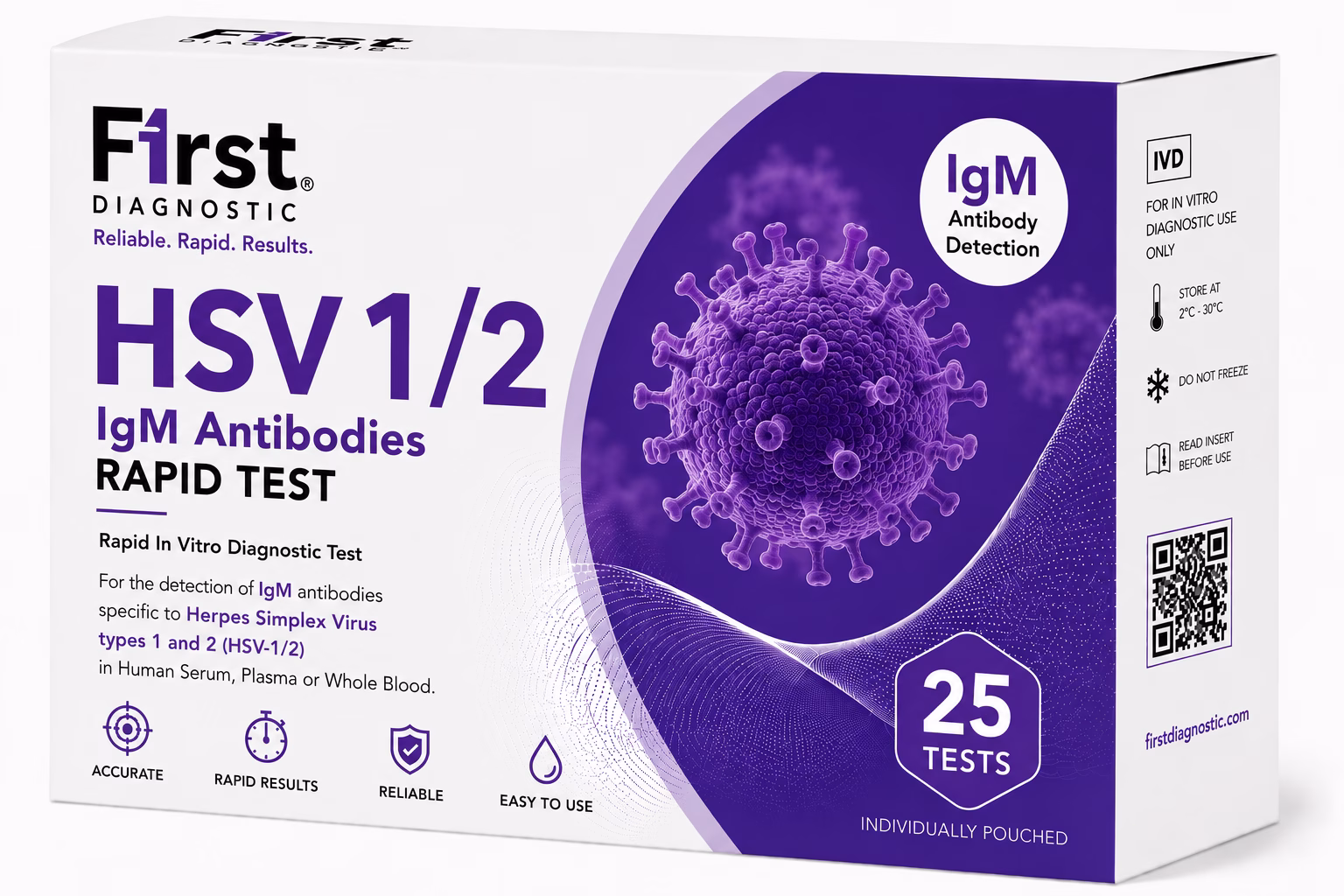 HSV 1/2 IgM Antibodies Rapid Test