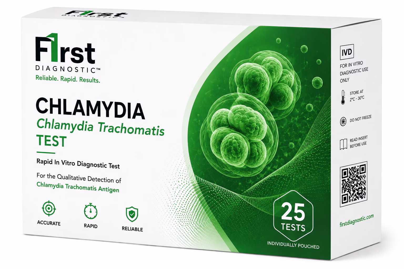 Chlamydia rapid test is a rapid chromatographic immunoassay for the qualitative detection of Chlamydia trachomatis