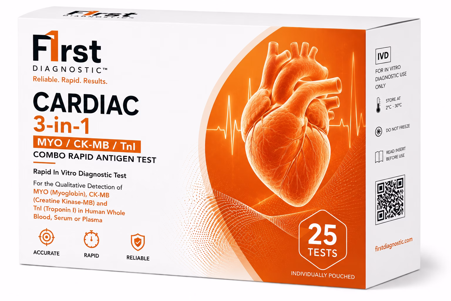 Cardiac 3-in-1 MYO/CK-MB/TnI Combo Rapid Antigen Test